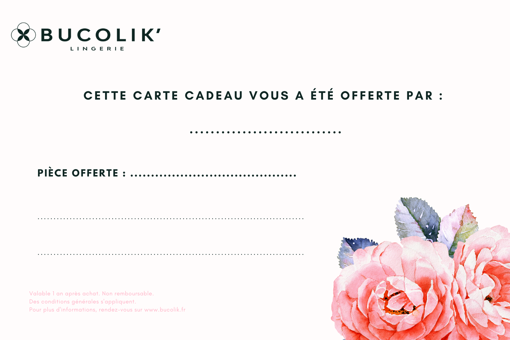 carte cadeau bucolik lingerie verso
